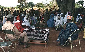  Séance de suivi des stages SMP avec un groupement villageois féminin 